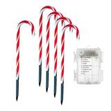 Maxbell Christmas LED Lamps String Candy Cane Battery Powered Lights for Lawn Garden