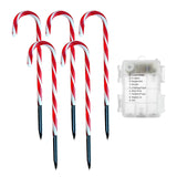 Maxbell Christmas LED Lamps String Candy Cane Battery Powered Lights for Lawn Garden