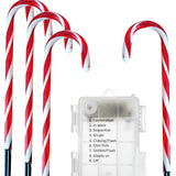 Maxbell Christmas LED Lamps String Candy Cane Battery Powered Lights for Lawn Garden