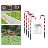 Maxbell Christmas LED Lamps String Candy Cane Battery Powered Lights for Lawn Garden