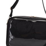 Maxbell PU Shoulder Bag Transparent Handbags Pocket Portable Small Pouch Tote Bag black