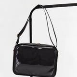 Maxbell PU Shoulder Bag Transparent Handbags Pocket Portable Small Pouch Tote Bag black