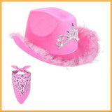 Maxbell Western Cowboy Cowgirl Hat Sequin Props Party Favors Holiday Fancy Dress pink