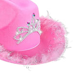 Maxbell Western Cowboy Cowgirl Hat Sequin Props Party Favors Holiday Fancy Dress pink