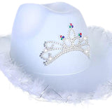 Maxbell Western Cowboy Cowgirl Hat Sequin Props Party Favors Holiday Fancy Dress White