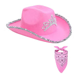 Maxbell Western Cowboy Cowgirl Hat Sequin Props Party Favors Holiday Fancy Dress Neat Edge