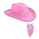 Maxbell Western Cowboy Cowgirl Hat Sequin Props Party Favors Holiday Fancy Dress Neat Edge