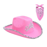 Maxbell Western Cowboy Cowgirl Hat Sequin Props Party Favors Holiday Fancy Dress Neat Edge