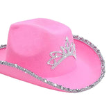 Maxbell Western Cowboy Cowgirl Hat Sequin Props Party Favors Holiday Fancy Dress Neat Edge