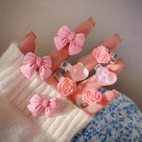 Maxbell 5Pcs Hair Clips Hair Accessories Claw Hair Clamp Jewelry Non Slip flower