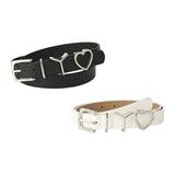 Maxbell 106cm Women PU Leather Waist Belt Width 0.9inch Skirt Pin Buckle Waist Band Black