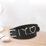 Maxbell 106cm Women PU Leather Waist Belt Width 0.9inch Skirt Pin Buckle Waist Band Black