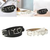 Maxbell 106cm Women PU Leather Waist Belt Width 0.9inch Skirt Pin Buckle Waist Band Black