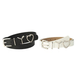 Maxbell 106cm Women PU Leather Waist Belt Width 0.9inch Skirt Pin Buckle Waist Band Black