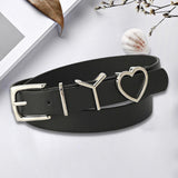 Maxbell 106cm Women PU Leather Waist Belt Width 0.9inch Skirt Pin Buckle Waist Band Black