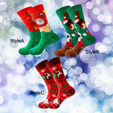Maxbell Cute Christmas Socks Long Sock Cotton Socks Women Winter Xmas Tree StyleA