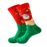 Maxbell Cute Christmas Socks Long Sock Cotton Socks Women Winter Xmas Tree StyleA