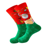 Maxbell Cute Christmas Socks Long Sock Cotton Socks Women Winter Xmas Tree StyleA