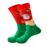 Maxbell Cute Christmas Socks Long Sock Cotton Socks Women Winter Xmas Tree StyleA