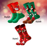 Maxbell Cute Christmas Socks Long Sock Cotton Socks Women Winter Xmas Tree StyleA
