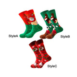 Maxbell Cute Christmas Socks Long Sock Cotton Socks Women Winter Xmas Tree StyleA