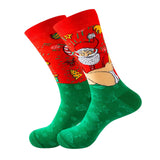 Maxbell Cute Christmas Socks Long Sock Cotton Socks Women Winter Xmas Tree StyleA