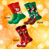 Maxbell Cute Christmas Socks Long Sock Cotton Socks Women Winter Xmas Tree StyleA