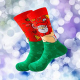 Maxbell Cute Christmas Socks Long Sock Cotton Socks Women Winter Xmas Tree StyleA