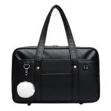 Maxbell JK Handbag Portable Satchel Shopping Bag Causal Japanese Style Shoulder Bags Black