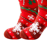 Maxbell Cute Christmas Socks Long Sock Cotton Socks Women Winter Xmas Tree StyleD