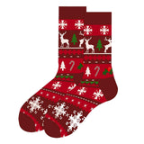 Maxbell Cute Christmas Socks Long Sock Cotton Socks Women Winter Xmas Tree StyleD