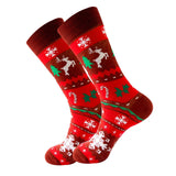 Maxbell Cute Christmas Socks Long Sock Cotton Socks Women Winter Xmas Tree StyleD