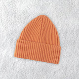 Maxbell Skull Caps Winter Knit Hat Headwrap Cozy for Outdoor Activities Skiing Orange