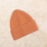 Maxbell Skull Caps Winter Knit Hat Headwrap Cozy for Outdoor Activities Skiing Orange