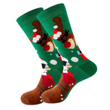 Maxbell Cute Christmas Socks Long Sock Cotton Socks Women Winter Xmas Tree StyleC
