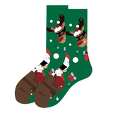 Maxbell Cute Christmas Socks Long Sock Cotton Socks Women Winter Xmas Tree StyleC