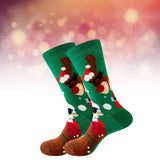 Maxbell Cute Christmas Socks Long Sock Cotton Socks Women Winter Xmas Tree StyleC