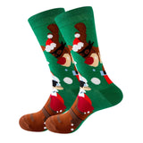 Maxbell Cute Christmas Socks Long Sock Cotton Socks Women Winter Xmas Tree StyleC