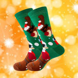 Maxbell Cute Christmas Socks Long Sock Cotton Socks Women Winter Xmas Tree StyleC