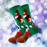 Maxbell Cute Christmas Socks Long Sock Cotton Socks Women Winter Xmas Tree StyleC