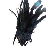 Maxbell Feather Wrist Cuffs Feather Bracelet for Cosplay Party Costume Accessories Black