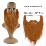 Maxbell Long False Beard Costume Accessories Festive Props Cosplay Holiday Mustaches Brown