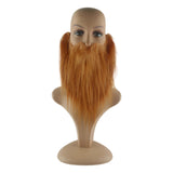 Maxbell Long False Beard Costume Accessories Festive Props Cosplay Holiday Mustaches Brown