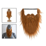 Maxbell Long False Beard Costume Accessories Festive Props Cosplay Holiday Mustaches Brown