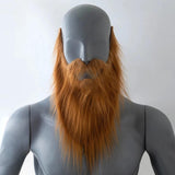 Maxbell Long False Beard Costume Accessories Festive Props Cosplay Holiday Mustaches Brown
