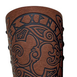 Maxbell Arm Bracer Medieval PU Leather Wrist Guard Wristband for Larp Brown