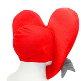 Maxbell Red Heart Hat Headgear Photo Props Head Warm Cover for Adults Party Holiday