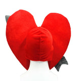 Maxbell Red Heart Hat Headgear Photo Props Head Warm Cover for Adults Party Holiday