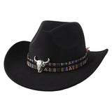 Maxbell Felt Cowboy Hat Versatile Comfortable Black Trendy for Adults Autumn Women