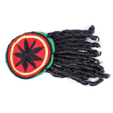 Maxbell Reggae Rasta Hat with Dreadlocks Costume Accessories Rave Beanie Wig Hat